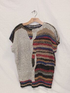 Cable Knit Leather Shirt